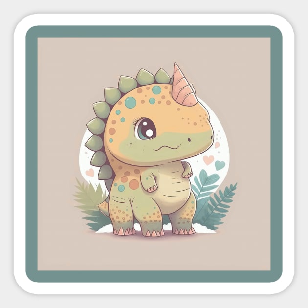 Spikes besondere Freundschaft - Triceratops unter Freunden Sticker by EUWO